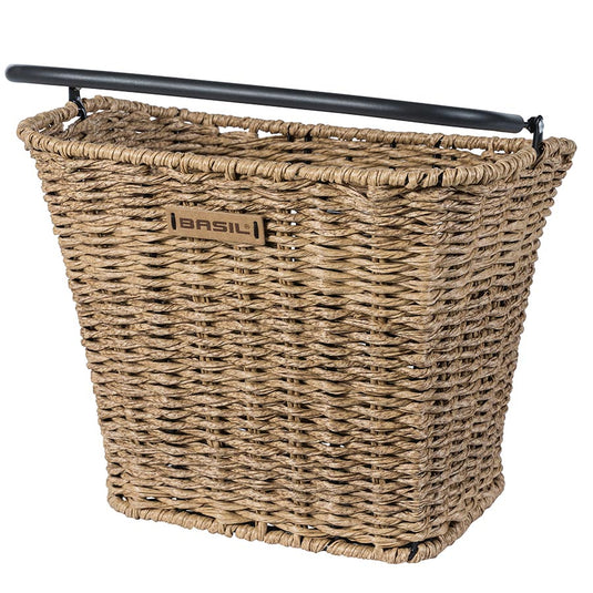 Basil Bremen Rattan Basket Front, 27x35x29 cm, Green