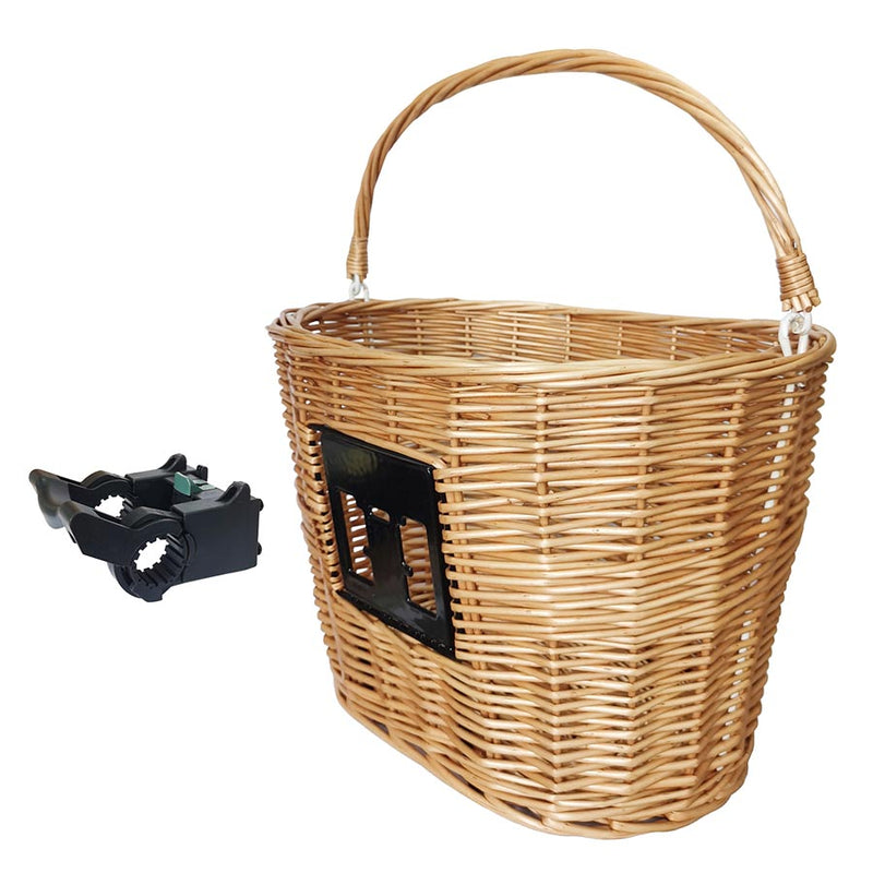 Load image into Gallery viewer, M-Wave BA-FW Clip Bar Basket, Front, 38x28x26.5cm, Tan
