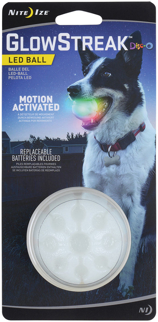 Nite Ize Glowstreak LED Ball - Disc-O Dog Toy for Endless Fun!