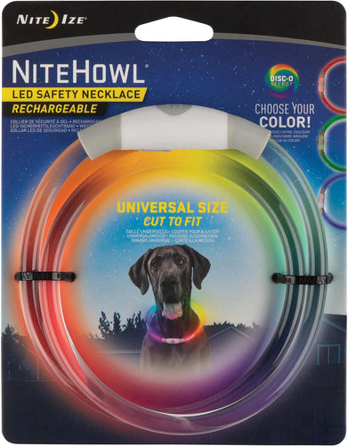 Nite Ize Nitehowl LED Safety Necklace - Disc-O Leashes & Collars for Nighttime Visibility