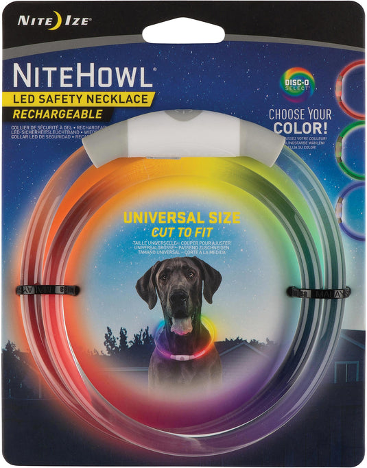 Nite Ize Nitehowl LED Safety Necklace - Disc-O Leashes & Collars for Nighttime Visibility