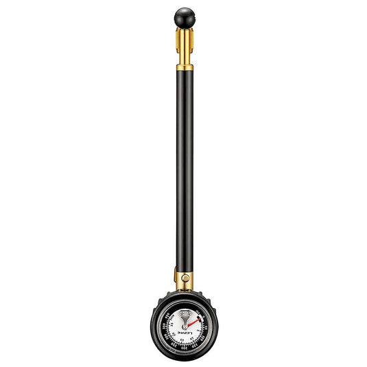 Lezyne Shock Drive Pump with Braided Hose and 400psi Gauge, Black