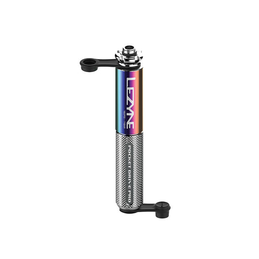 Lezyne Pocket Drive Pro Frame Pump - Neo Metallic Efficient Overlapping Handle