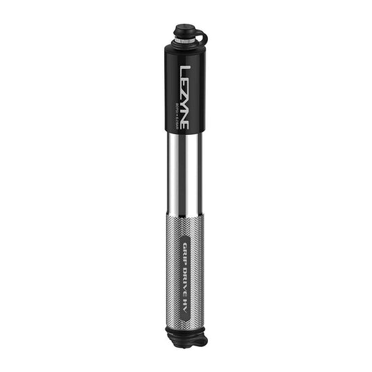 Lezyne Grip Drive HV Pump ABS Flip Chuck, 90PSI, Silver, M, 231mm