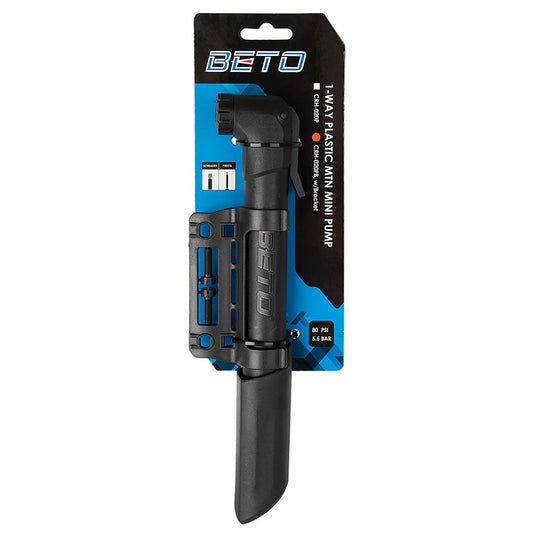 Beto One Way SP Pump 80psi Reversible, Black