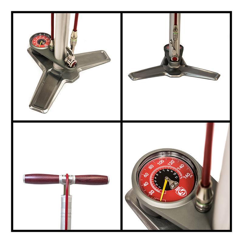 Load image into Gallery viewer, Silca SuperPista Ultimate Hiro, Floor Pump, 160psi, Silver
