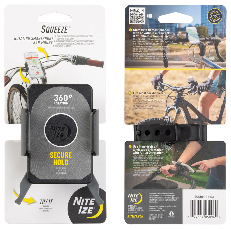 Load image into Gallery viewer, Nite Ize Squeeze Rotating Smartphone Bar Mount Silicone Strap Uiniversal
