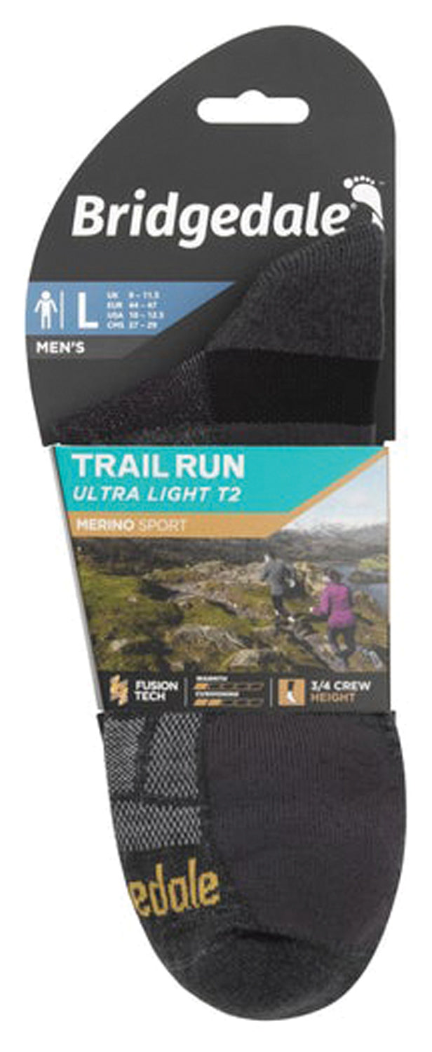 Load image into Gallery viewer, Bridgedale Trail Run Ultra-Light 3/4 Merino Running Socks - Size Medium
