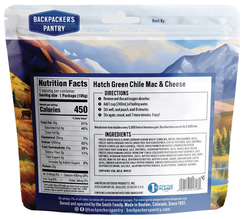 Load image into Gallery viewer, Backpackers Pantry Hatch Chile Mac &amp; Cheese 1p
