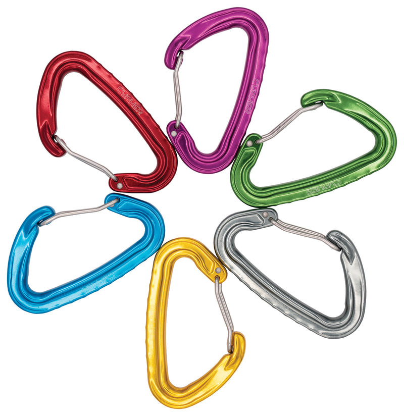 Load image into Gallery viewer, Premium Cypher Ceres II Wire Gate Carabiners - 6 Pack in Six Vibrant Colors
