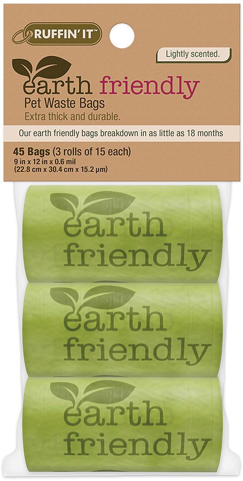 Ruffin' It Earth Friendly Waste Bags 8pk + Dog First Aid & Care Bundle