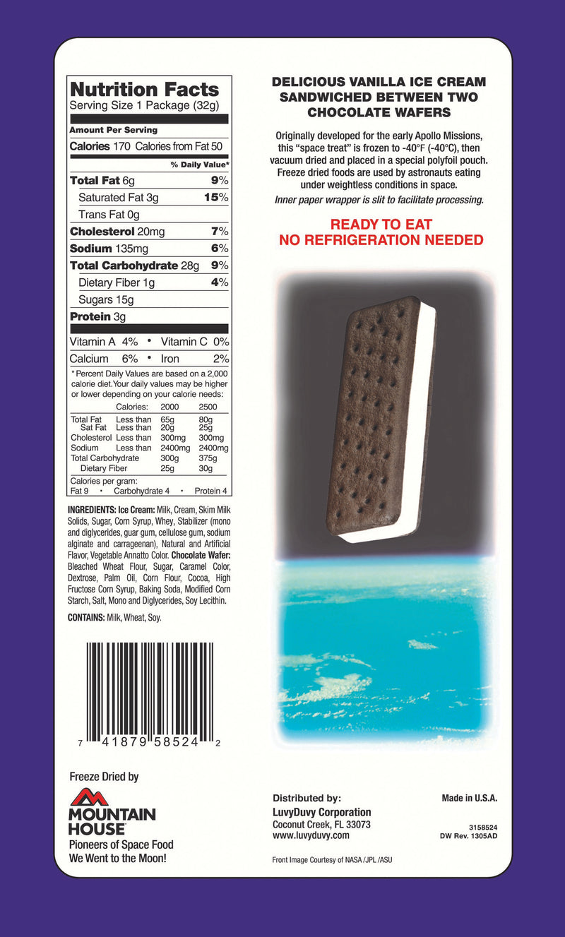 Load image into Gallery viewer, Space Food Delight: Freeze-Dried Neapolitan Ice Cream Sandwich Meat Snack
