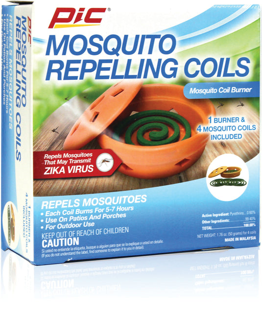Pic Corp Pic Mosquito Repellent Coil Burner: Terracotta Insect Repellent for Outdoor Protection