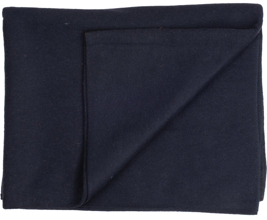 Peregrine Wool 55 Blanket in Solid Navy - Luxurious Pillows and Bedding Set