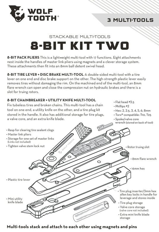 Wolf Tooth 8-Bit Kit Two Lightweight, Strong, Versatile