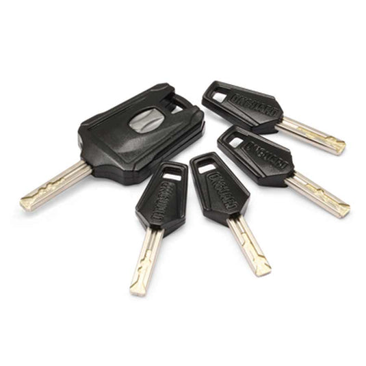 OnGuard Doberman Cable Lock 6' x 12m Diameter Gray Coiled Cable 5 Keys