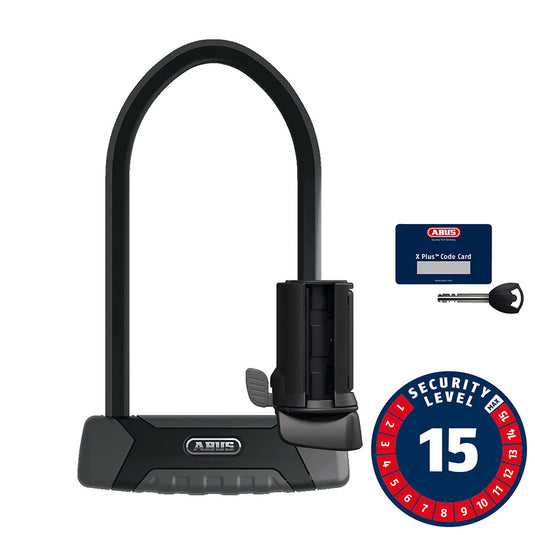 Abus Granit XPlus 540 U-Lock, Key, 13mm, 16.0cm x 30.0cm, 6.3" x 11.8", SH B, Black