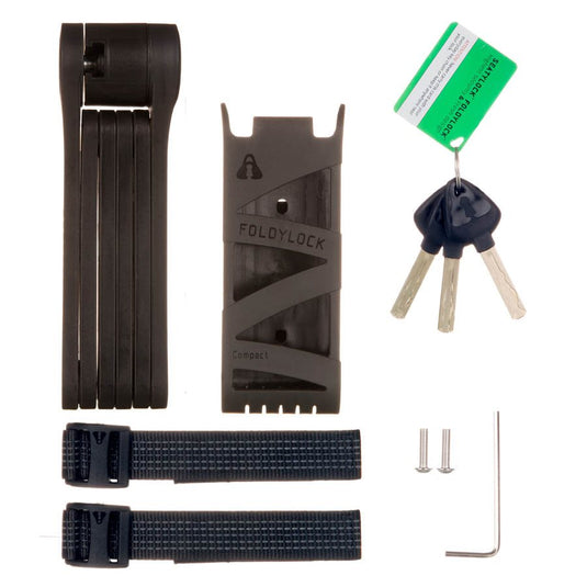 Eclypse Foldylock Compact Folding Lock, Key, 85cm, Black