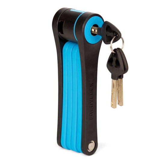Eclypse Foldylock Compact Folding Lock, Key, 85cm, Blue