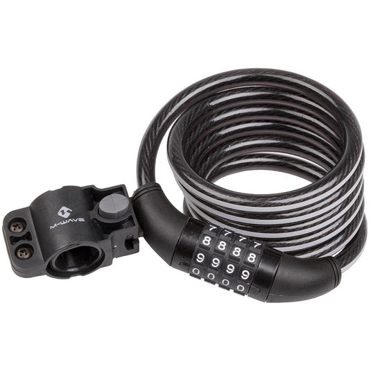 M-Wave S 10.18 Cable lock Combination, 10mm, 10x1800mm