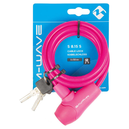 M-Wave S 8.15 S Cable lock Key, 8mm, 8x1500mm, Pink