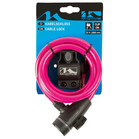 M-Wave S 10.18 Cable lock Key, 10mm, 10x1800mm, Pink