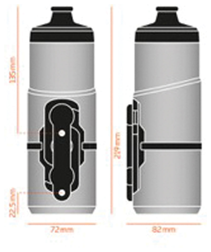 Load image into Gallery viewer, Fidlock TWIST Water Bottle Cage Set - Bike Base Mount, Bolt-On, 600ml, Smoke
