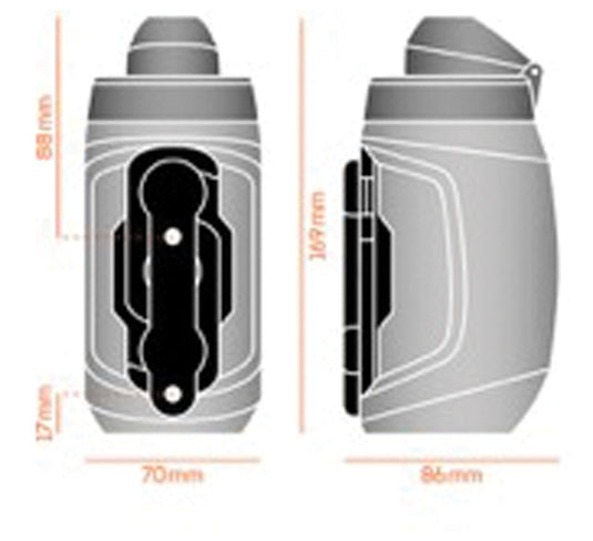 Fidlock Twist 450ml Deluxe Bottle Set in Smoke Color