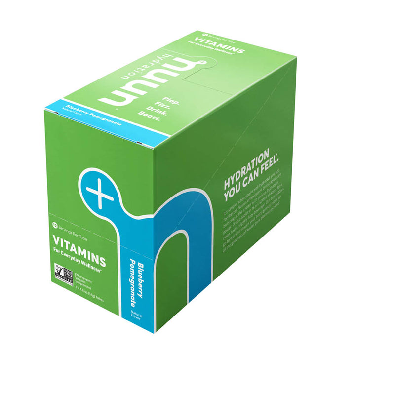 Load image into Gallery viewer, Nuun Vitamins Drink Mix Blueberry/Pomegranate, Box of 8, 12 servings
