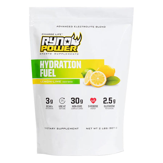 Ryno Power Hydration Fuel Drink Mix, Lemon Lime, Pouch, 10 servings