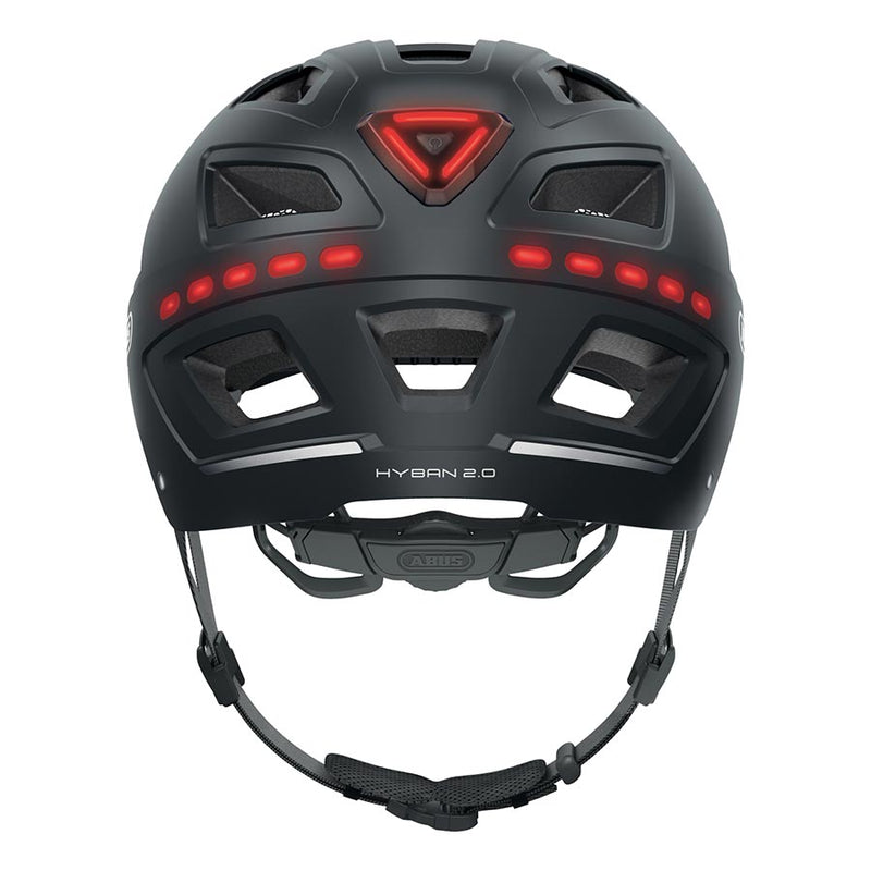 Load image into Gallery viewer, Abus Hyban 2.0 LED Helmet L, 56 - 61cm, Signal Black
