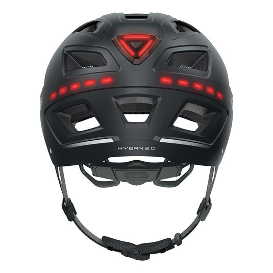 Abus Hyban 2.0 LED Helmet L, 56 - 61cm, Signal Black