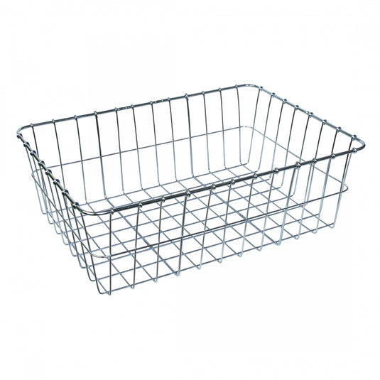 Wald-Products-No-Hardware-Basket-Basket-Silver-Steel-BSKT0258-Bicycle-Baskets