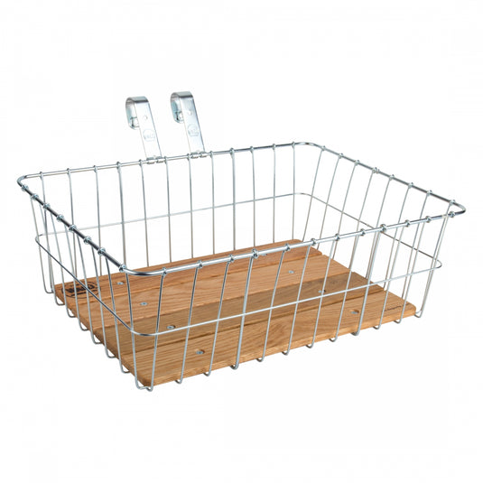 Wald-Products-139WW-Front-Basket-Basket-Grey-Steel-Wood-BSKT0293-Bicycle-Baskets