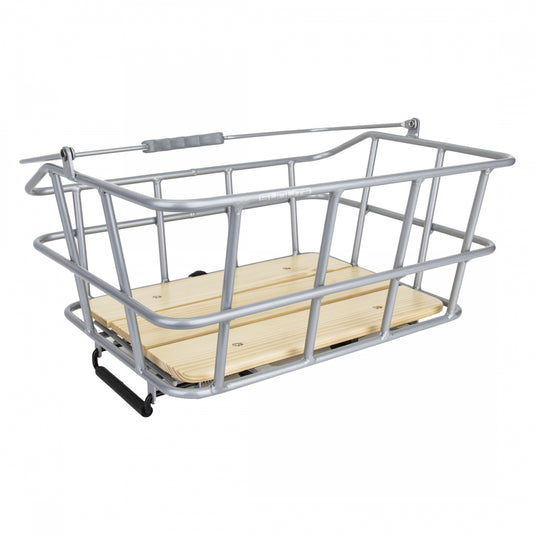 Sunlite Woody Rack Top Rear Basket Silver Alloy 11.8x15.7x7`