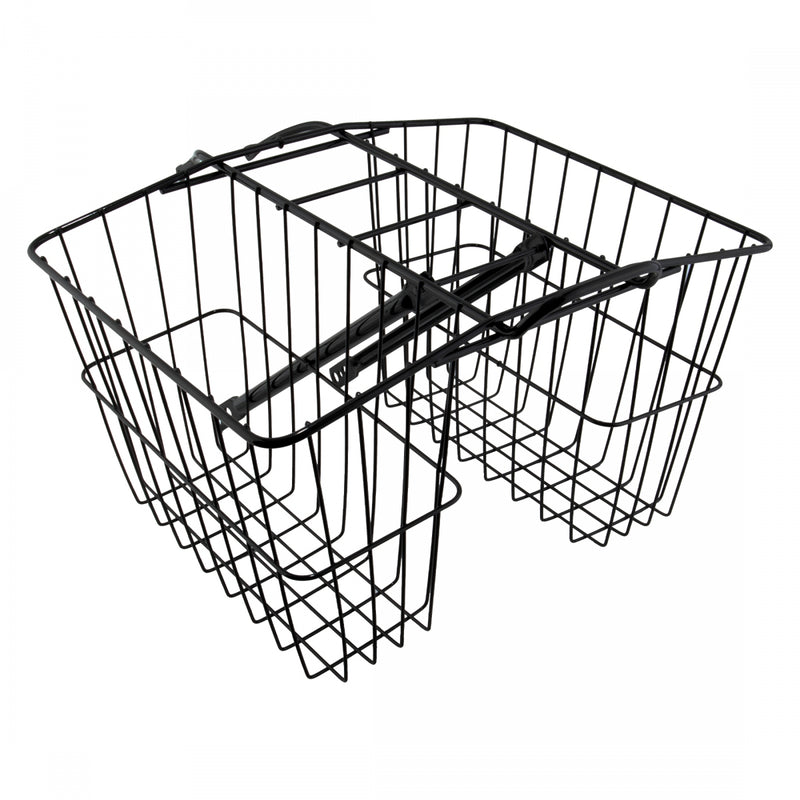 Load image into Gallery viewer, Wald-Products-Rear-Twin-Carrier-Basket-Black-Steel_BSKT0310
