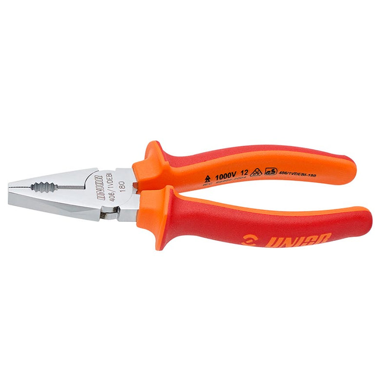 Load image into Gallery viewer, Unior Combination Pliers Red/Orange
