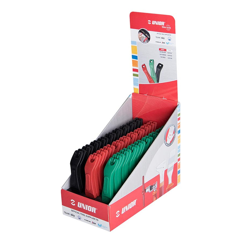 Load image into Gallery viewer, Unior Tire Levers Tire Levers, Red, Green, and Black, 27pcs
