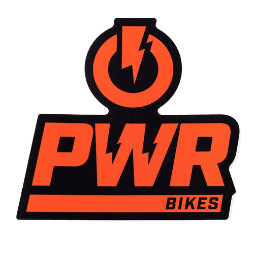 PWR Stacked Logo Sticker Black
