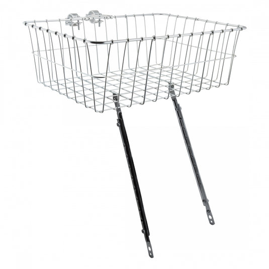 Wald-Front-Mount-Basket-Silver-Steel-BSKT0338-Bicycle-Baskets