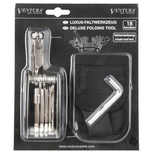Ventura 18F Multi Multi-Tools, Number of Tools: 18, Hex 2mm, 2.5mm, 3mm, 4mm, 5mm, 6mm, 8mm, Open: 8mm, 9mm, 10mm, 13mm,