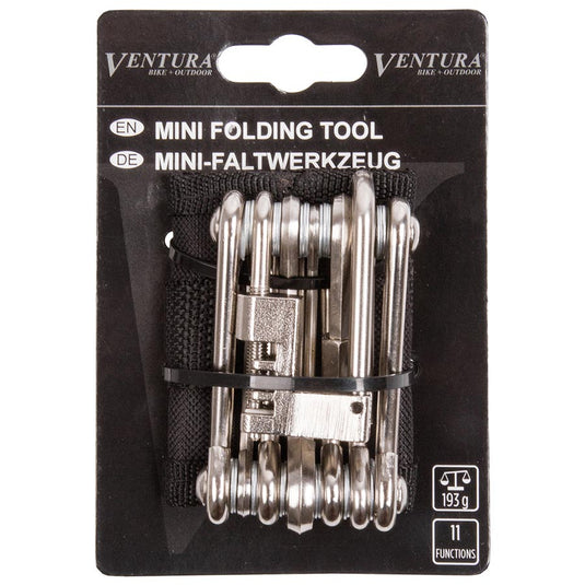 Ventura 11F Mini Multi Multi-Tools, Number of Tools: 11, Hex 2mm, 2.5mm, 3mm, 4mm, 5mm, 6mm, 8mm, T25, Phillips, Flat