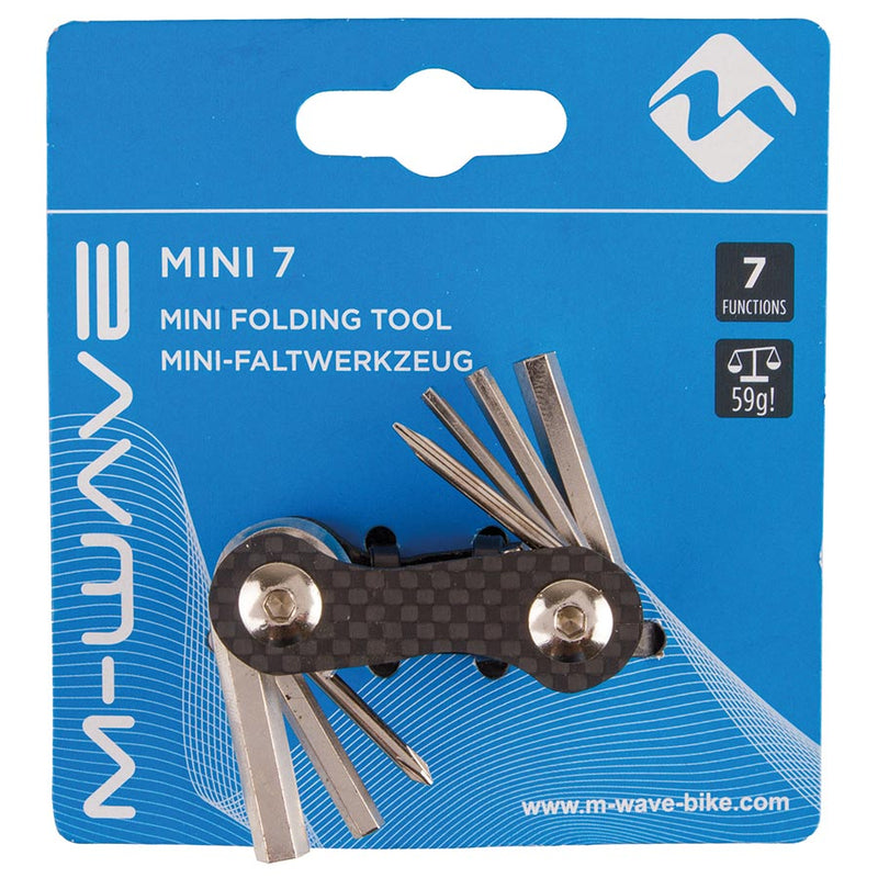 Load image into Gallery viewer, M-Wave Mini 7 Carbon Multi-Tools, Number of Tools: 7, Hex 2mm, 3mm, 4mm, 5mm, 6mm, Phillips, Flat Head
