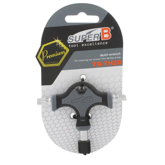 Super-B TB-TH20 Chainring Nut Wrench, T40, 6mm