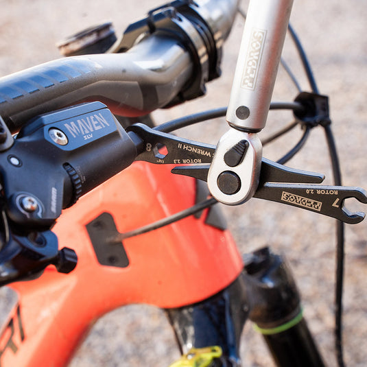 Pedros Disc Wrench II 7 & 8mm flare wrenches plus two rotor truing slots