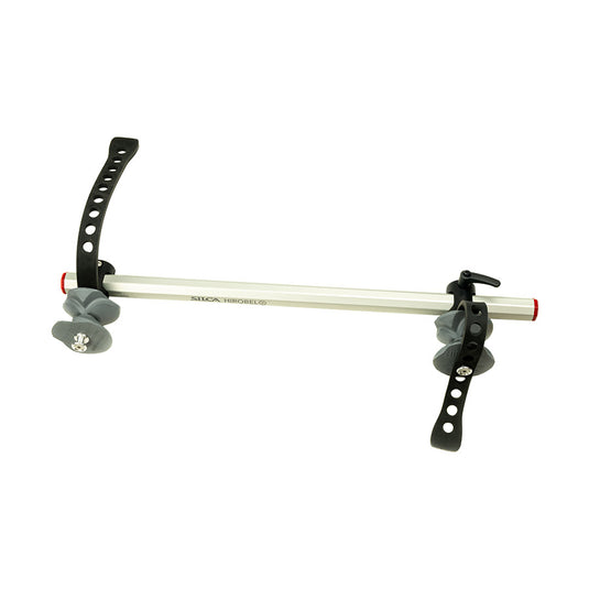 Silca Hirobel Frame Clamp Holds your carbon fiber or aero frame in soft cradles so you don't have to clamp it directly