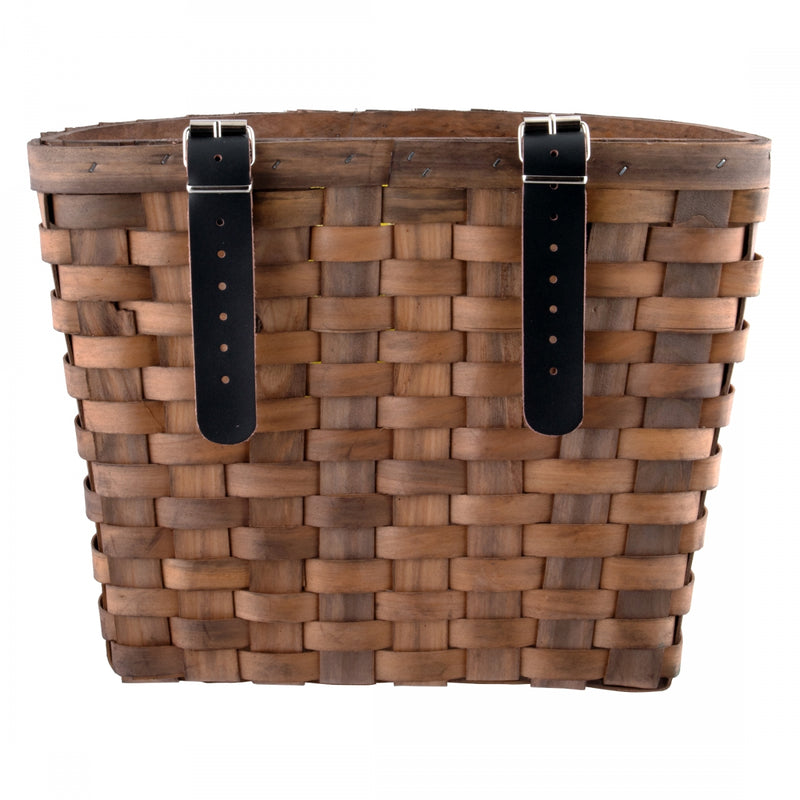 Load image into Gallery viewer, Sunlite Wooden Classic Basket Dark Brown Beech Wood 13x8.5x10`
