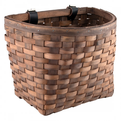 Sunlite-Wooden-Classic-Basket-Basket-Brown-Beech-Wood-BSKT0396-Bicycle-Baskets