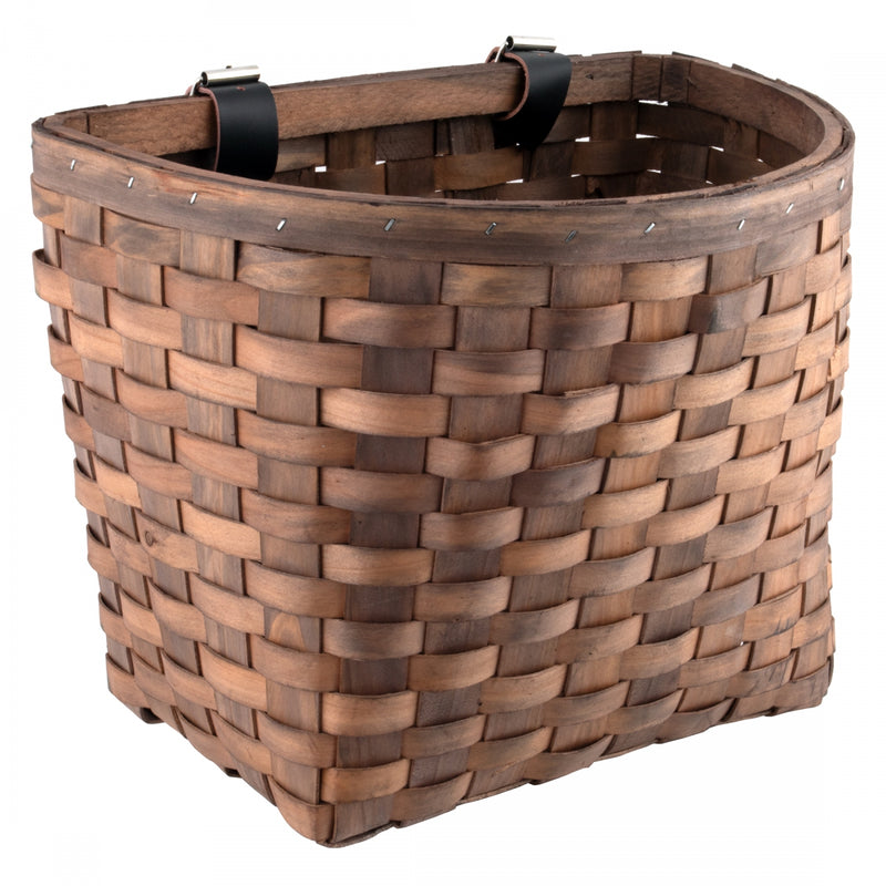 Load image into Gallery viewer, Sunlite-Wooden-Classic-Basket-Basket-Brown-Beech-Wood-BSKT0396-Bicycle-Baskets
