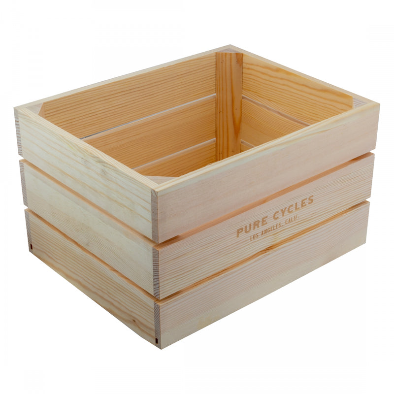 Load image into Gallery viewer, Pure-Cycles-Wooden-City-Crate-Basket-Brown-Wood_BSKT0480
